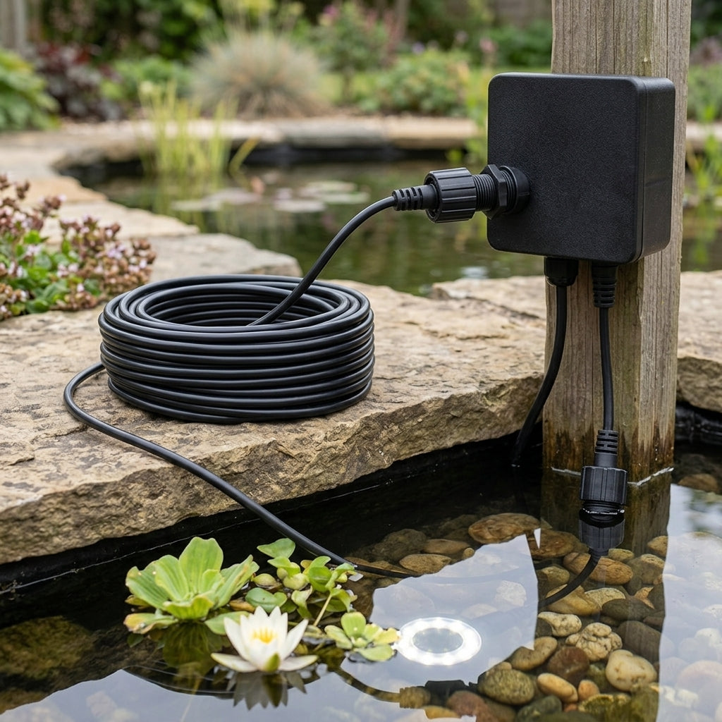 7.5m LED Light Extension Cable IP68 Submersible for Pond Pumps