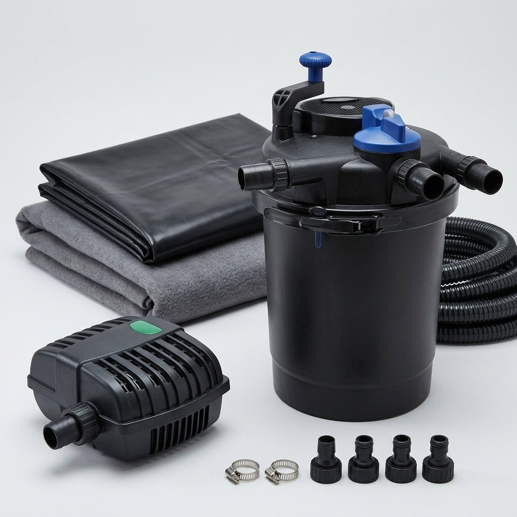 4m x 3m Pond Pump and Filter Set with Liner, Underlay, 2000L Capacity (view 2)