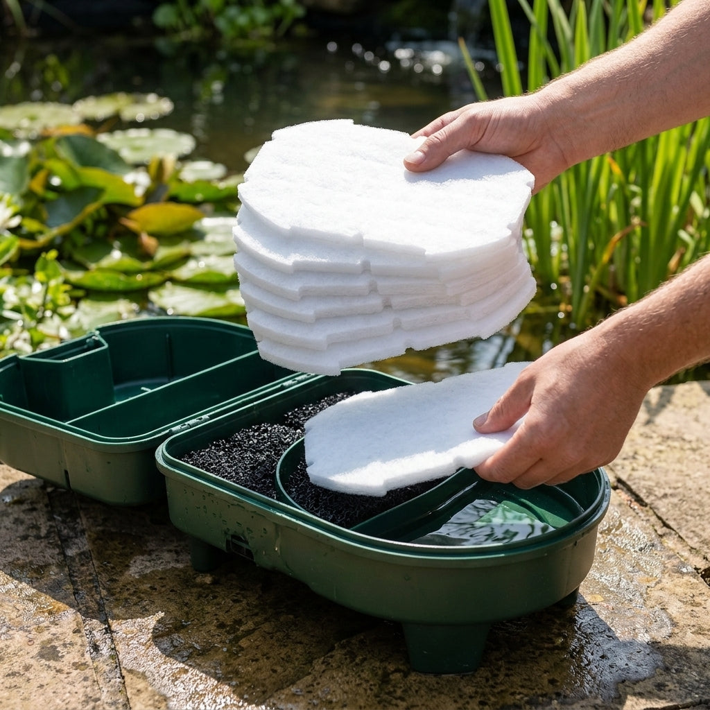 Polymer wool filter pads x6 for pond filters