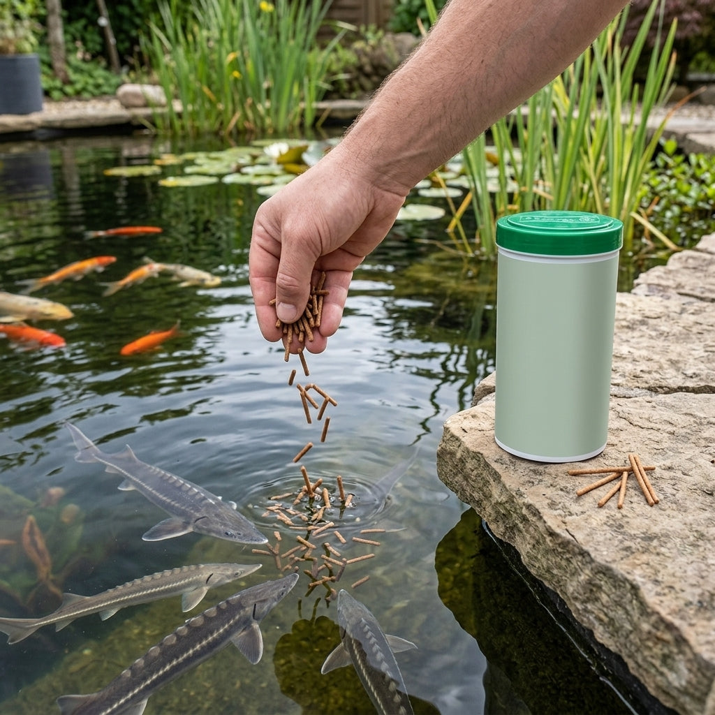 580g Sinking Pond Sticks for Sterlets and Sturgeon – High Protein