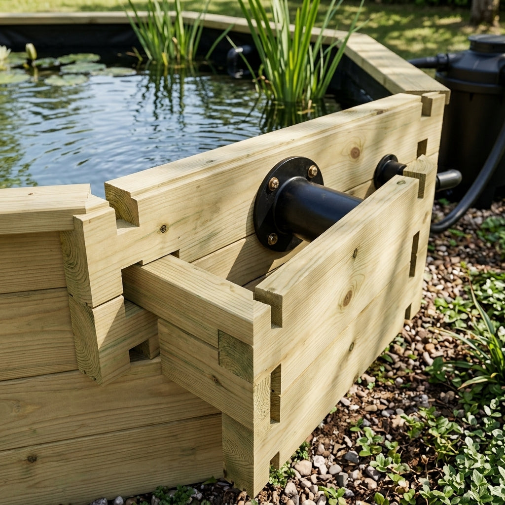 1.403m Pond Filtration Pack for 10ft Timber Pond – Complete with Fittings