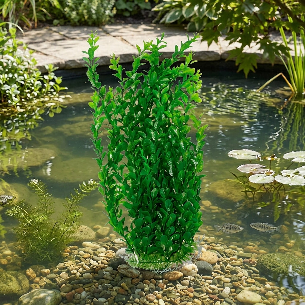 50cm Artificial Underwater Pond Plant – Version B, 15x10cm Base