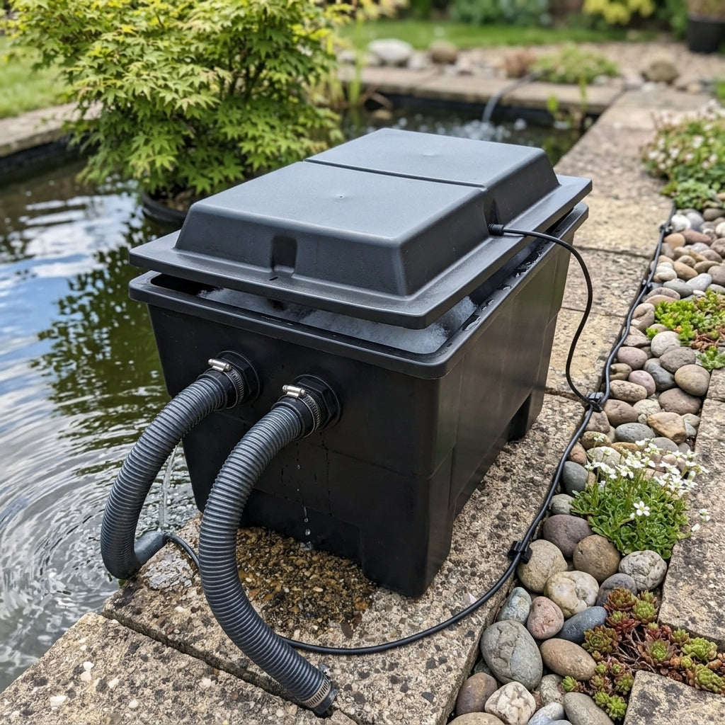 60000 Lid Assembly for Pond Filter with UV and Inlet Hosetail