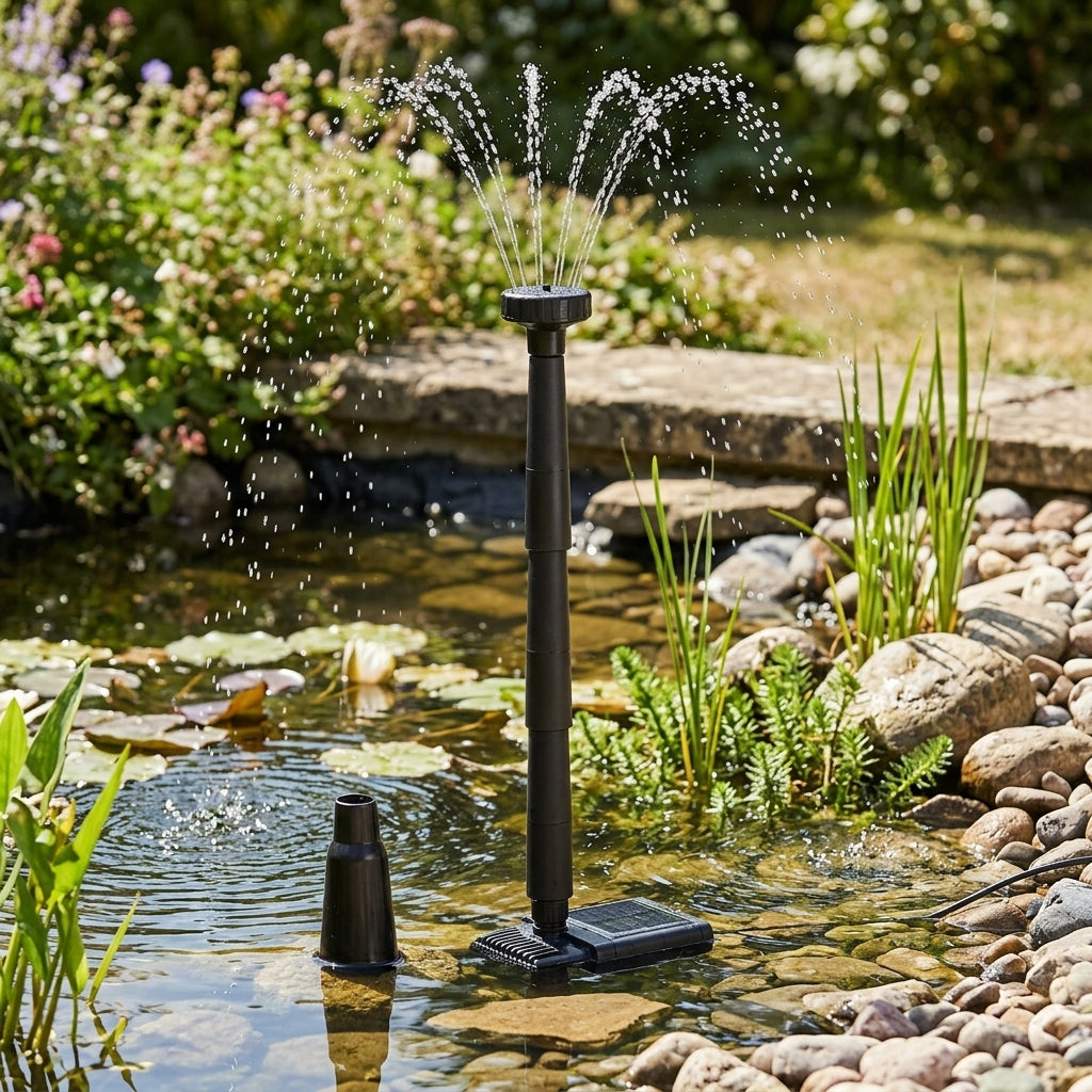 Large Solar Fountain Attachment Kit for Pond Pumps