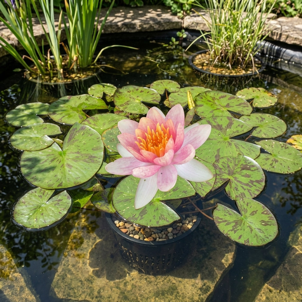 Changeable Aurora water lily 2L pot, 60-80cm spread