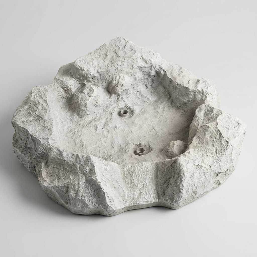 63cm x 61cm Header Waterfall Polyresin Solar White (view 2)
