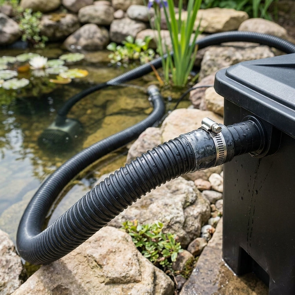 32mm Flexible Pond Hose, 30m Length, PVC, Smooth Bore