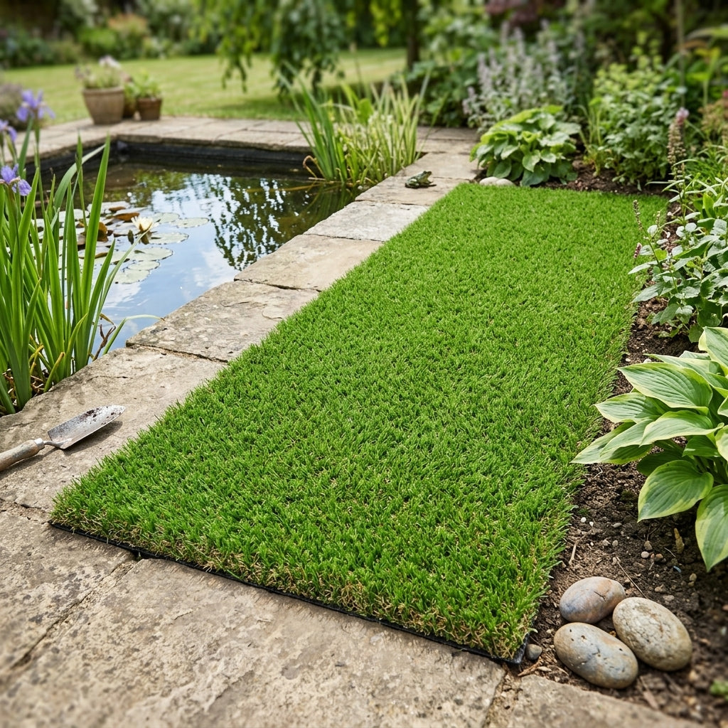 2m × 7m artificial grass with 38mm pile for gardens