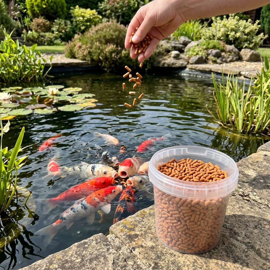 1L Pond Fish Food Koi Sticks – 300g, Vitamin-Enriched
