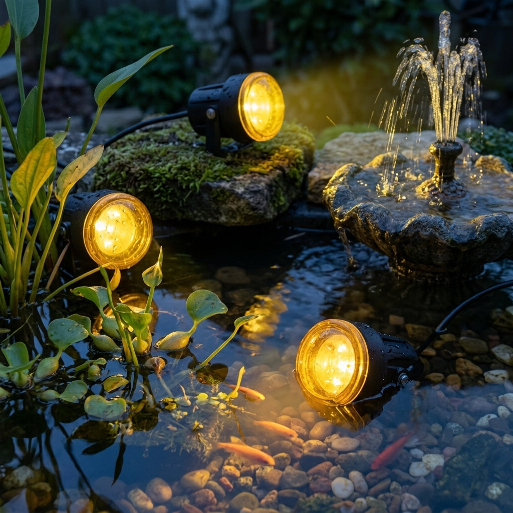 Yellow Replacement Lenses for Pond LED Lights – Set of 3