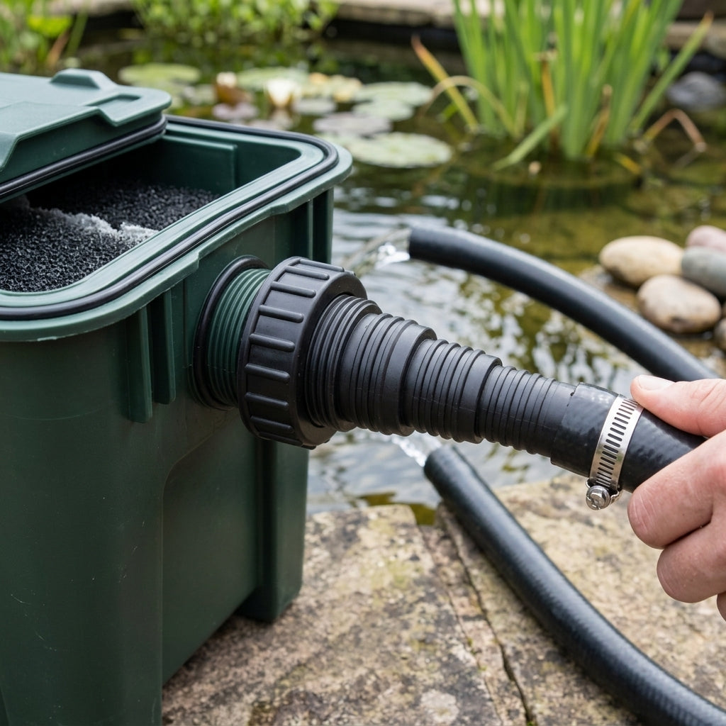 Inlet Hosetail for 6000 & 12000 Pond Filters with Locking Nut & O-Ring