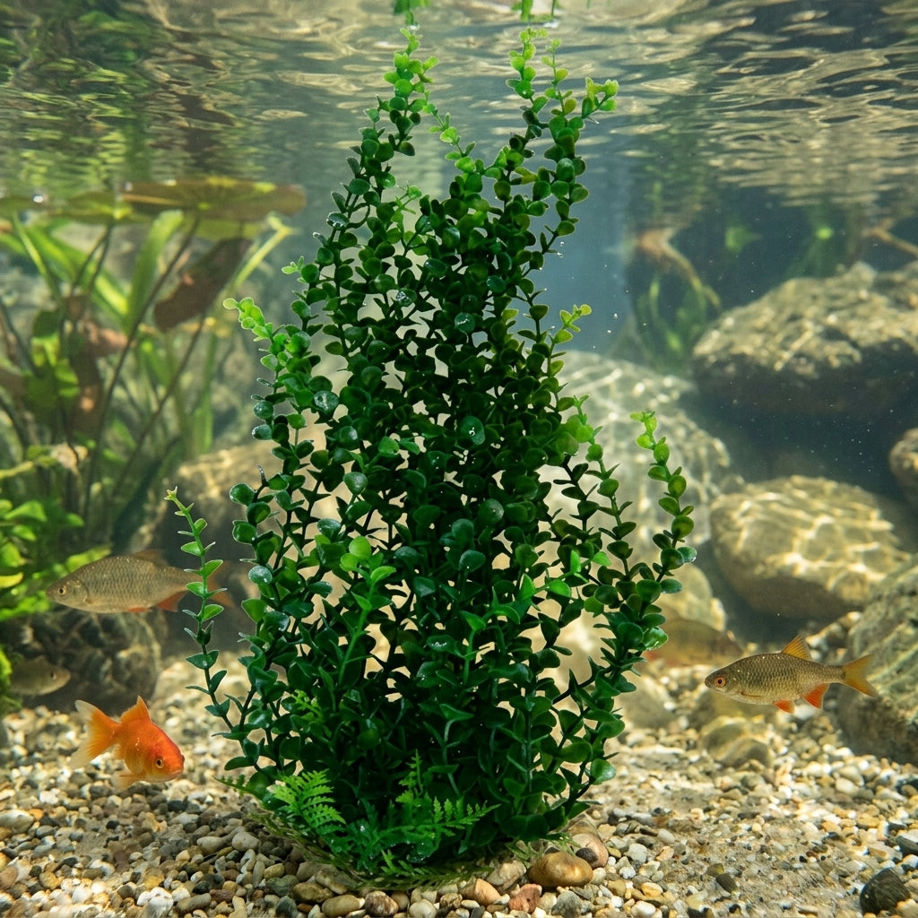 100cm Artificial Underwater Pond Plant with Weighted Base