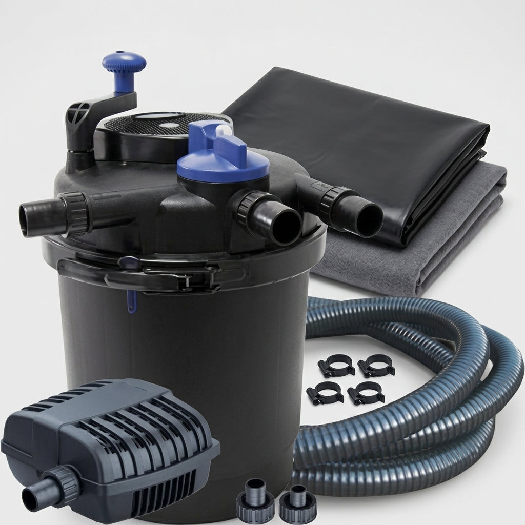 4m x 4m Pond Pump and Filter Set with Liner and Underlay, 45W Pump (view 2)