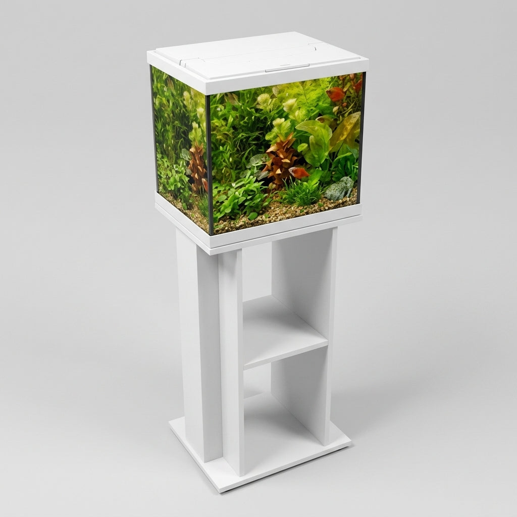44x28x44cm Aquarium and Stand Combo – White Finish (view 2)