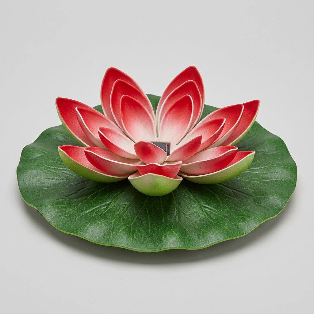 27cm Floating Solar Lily Pond Plant with Night Illumination - Large (view 2)