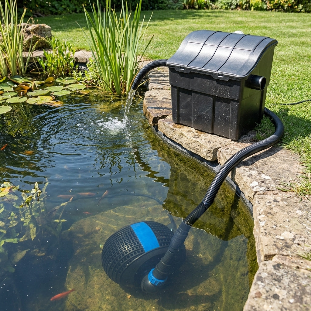 6000L Pond Filter and 3000Lph Pump Set with 9W UVC for Ponds up to 6000L