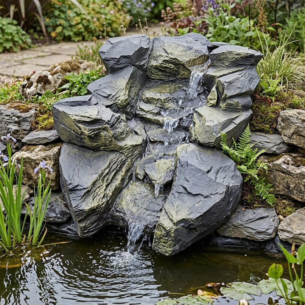 104cm Slate Rapid Watercourse with Hosetail – Welsh Slate Finish