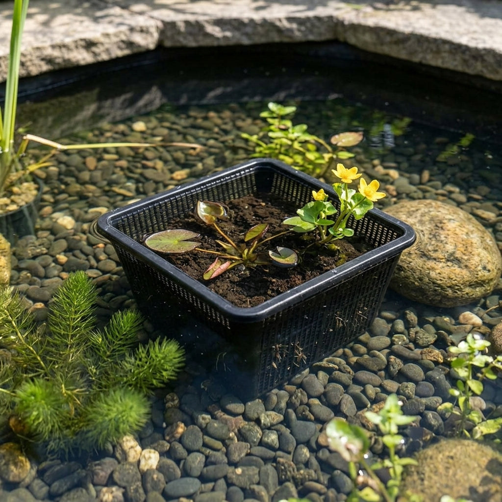 11 x 11cm Mini Square Pond Planting Basket – Fine Mesh