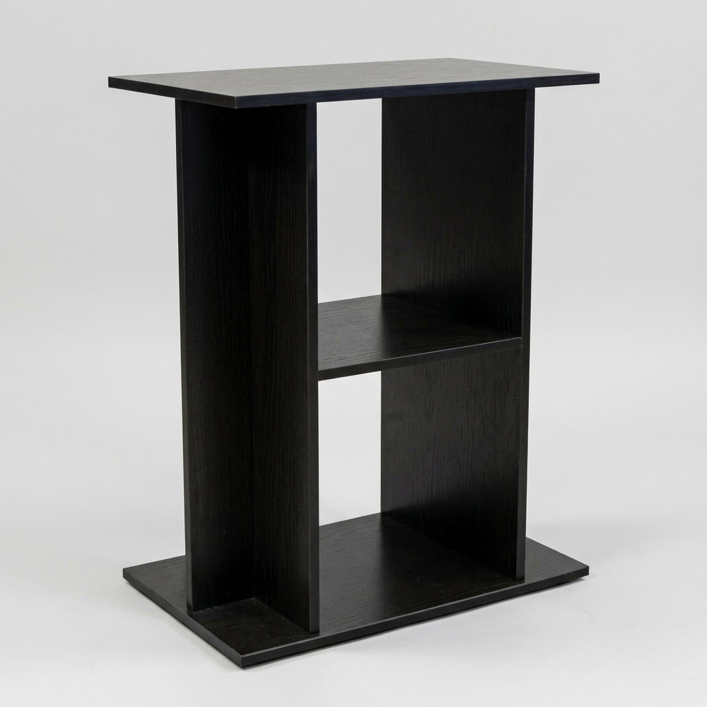 68.5 x 36 x 74cm Aquarium Stand – Black Finish (view 2)