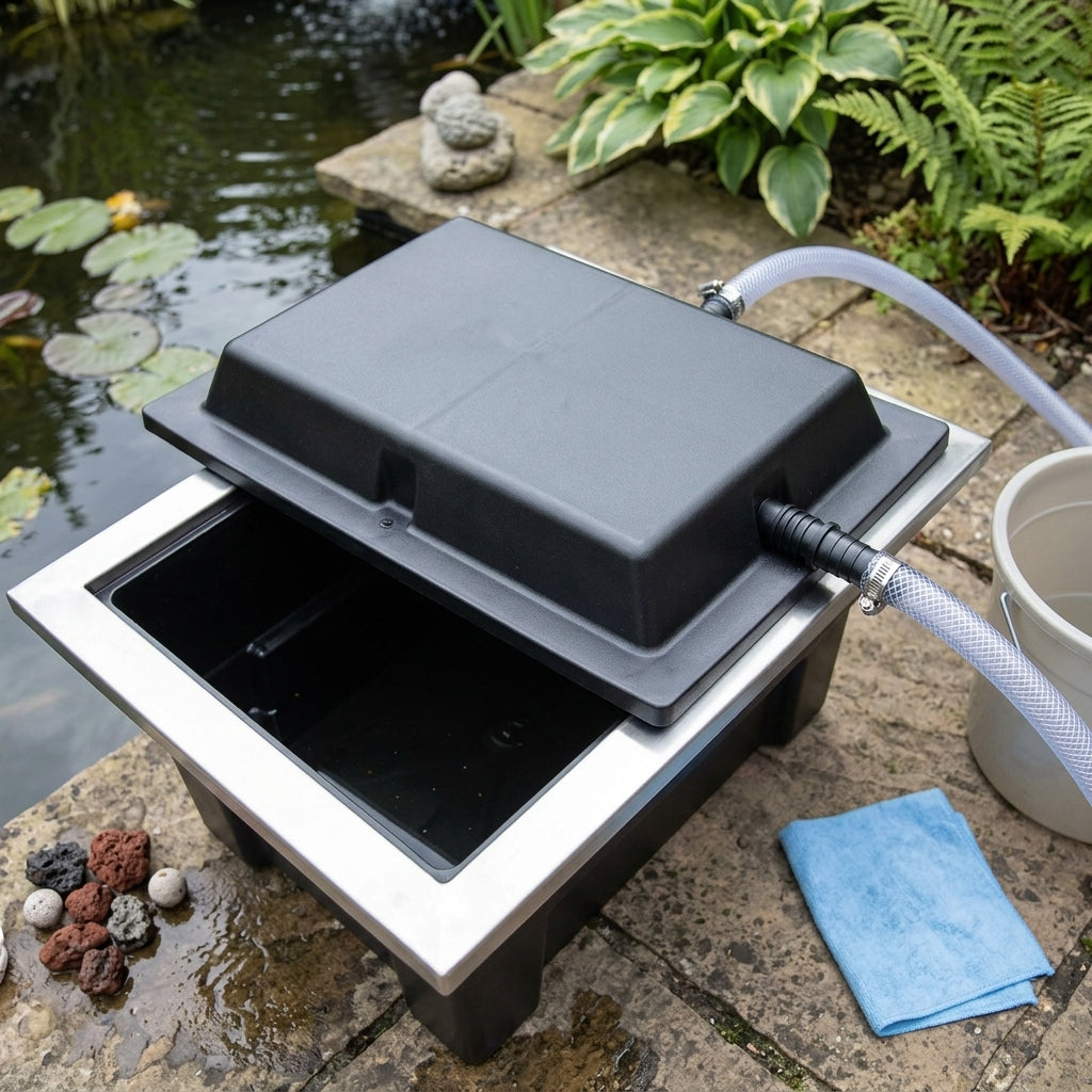Lid Assembly for 48000 Pond Filter with Integrated UV and Inlet Hosetail