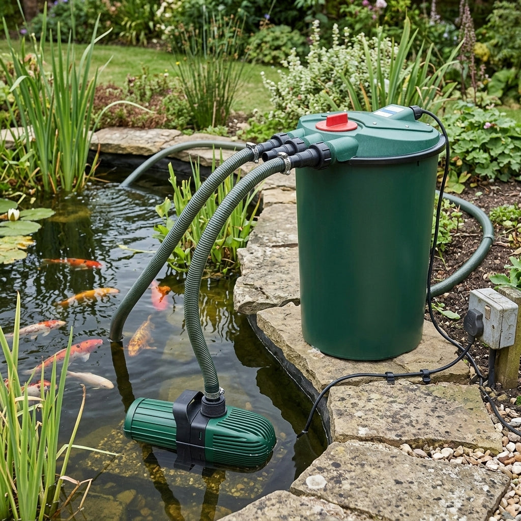 10000 Litre Pressure Filter and 5000 Litre Pump Set with 9W UVC