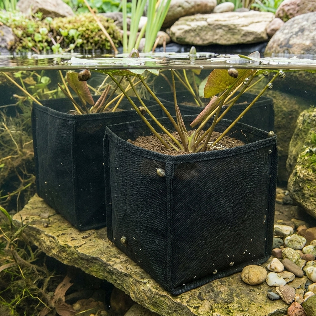 18 x 18 x 18cm Square Pond Planting Bags, Pack of 3
