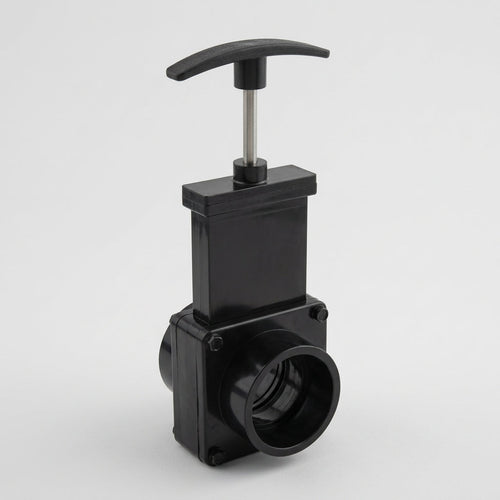 1.5 Inch Slide Gate Valve for Koi Filters, Solvent Socket Ends (view 2)