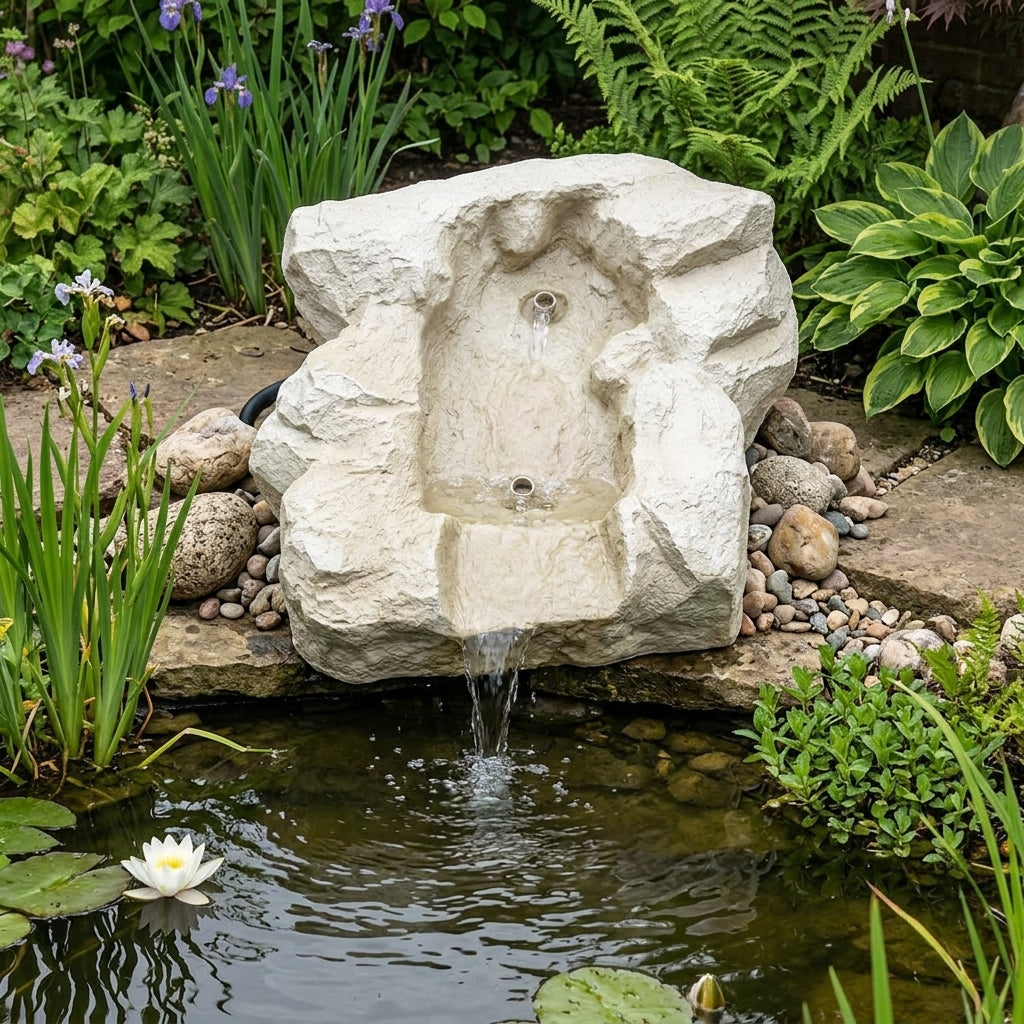 61cm Base Waterfall Feature Polyresin with 12mm Hosetail
