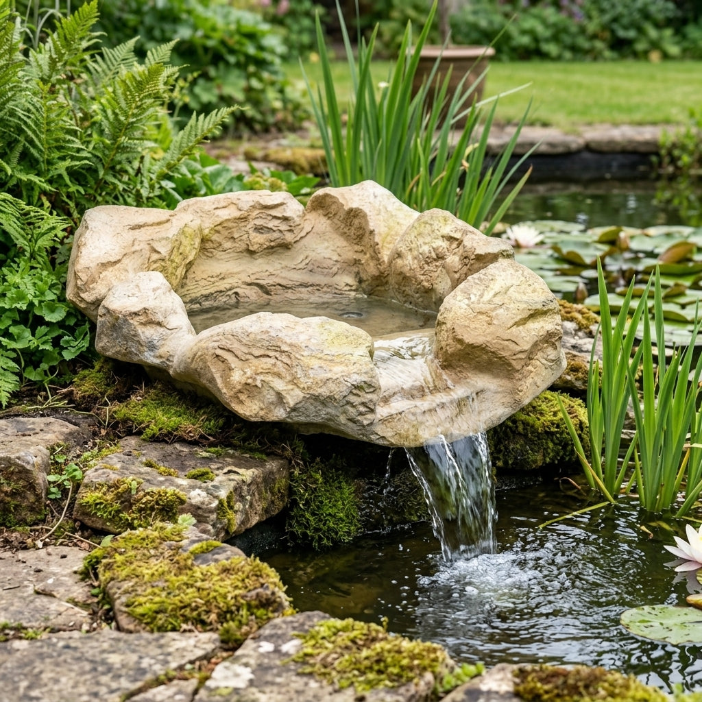 69cm x 68cm Sandstone Cascade Waterfall with Hosetail Connection