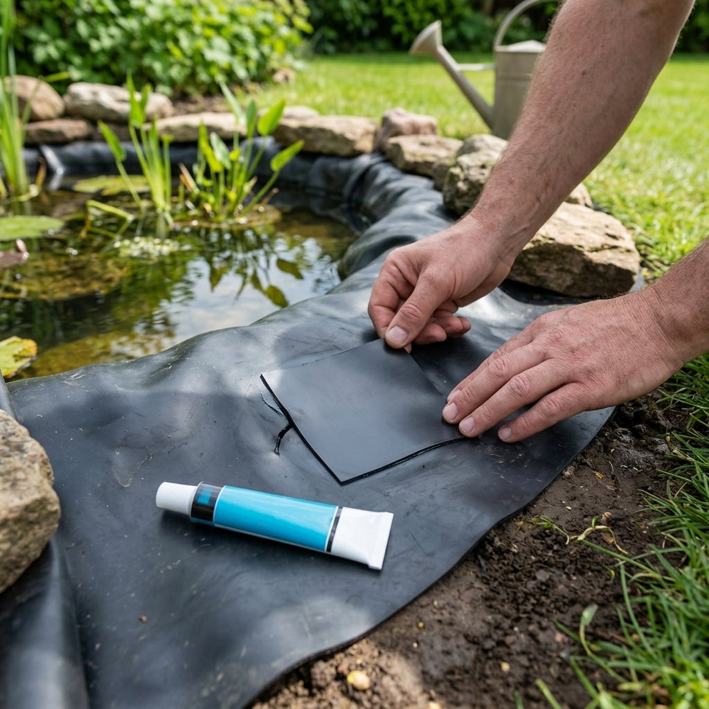 11cm x 11cm PVC Pond Liner Repair Set with Glue