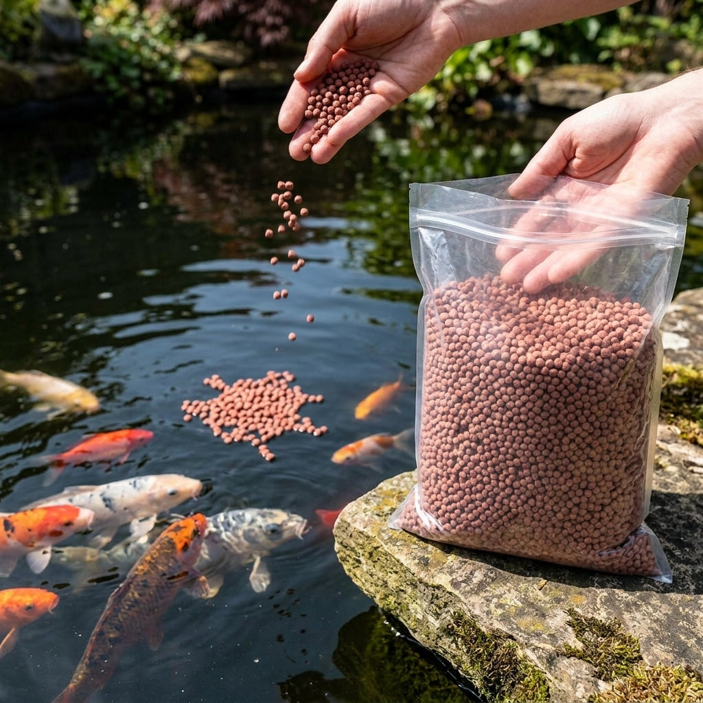 1kg Pond Fish Food Growth Pellets with Spirulina