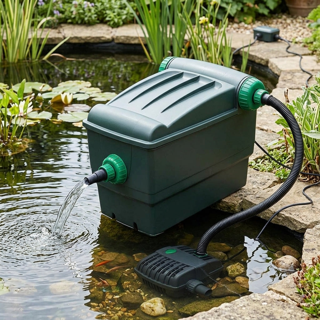 Pond pump and filter set, 3000lph, 9W UV, up to 6000L