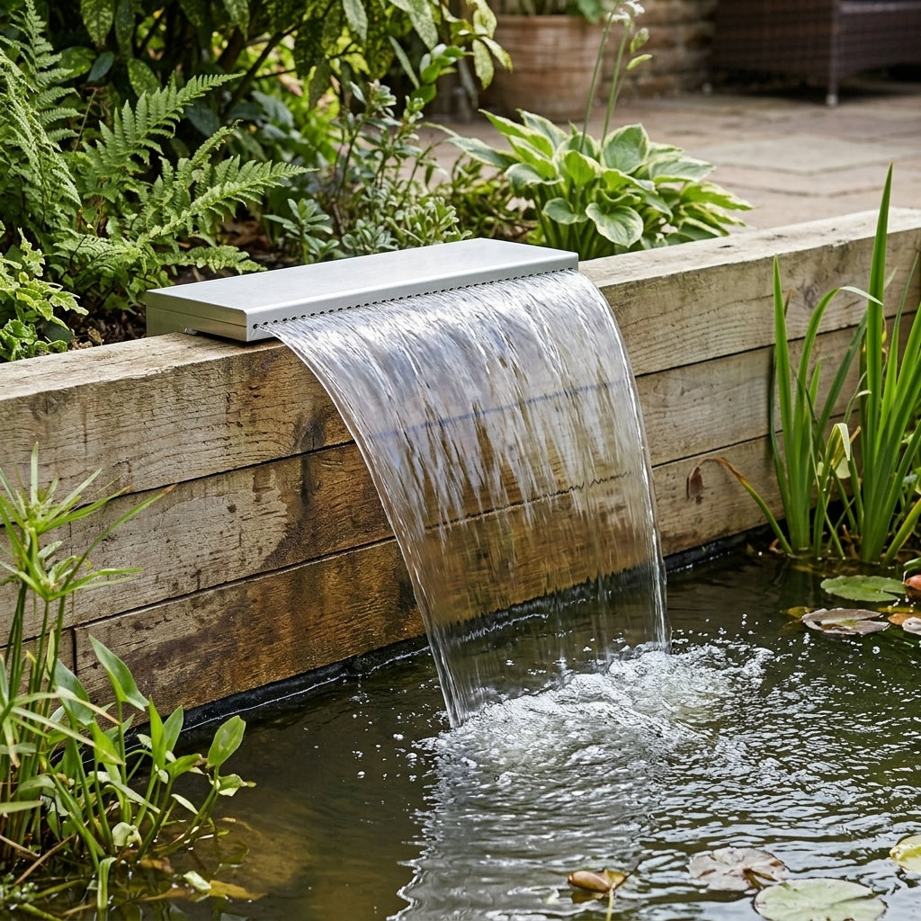 600mm Waterfall Cascade Back Fitting Stainless Steel 7000lph+