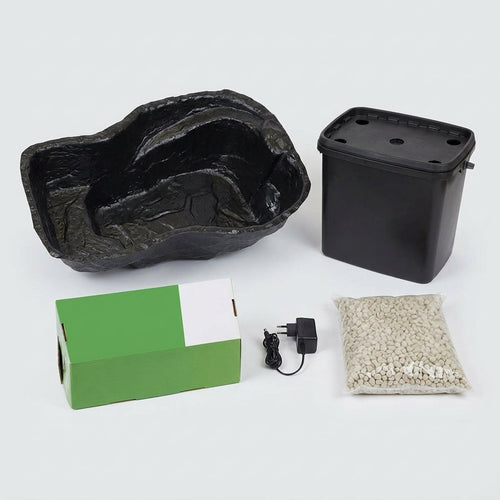 1.24m x 0.80m Preformed Pond Kit with Solar Filter and 120L Capacity (view 2)