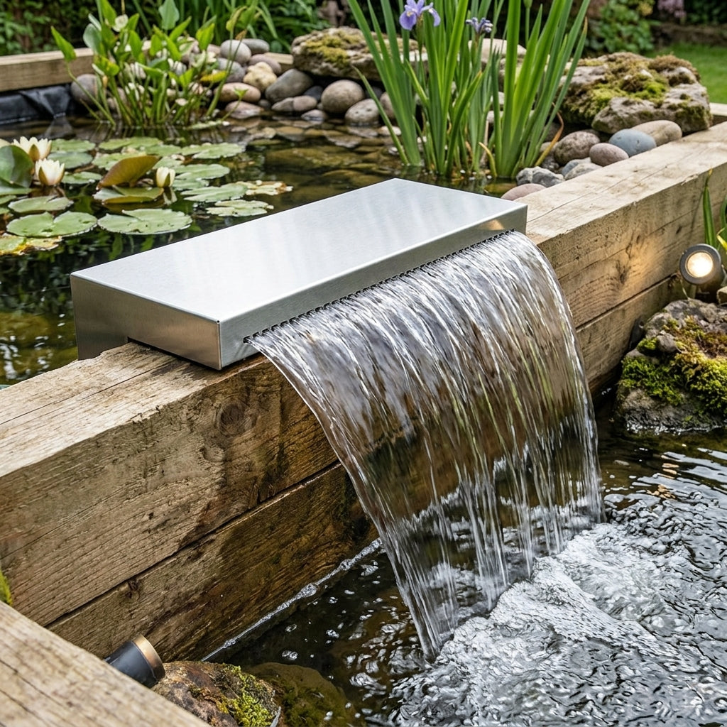300mm Waterfall Blade Back Fitting Stainless Steel 4000lph Minimum Flow