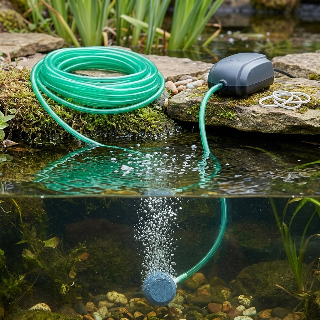 7.5m 4mm Green Air Line for Pond Pumps