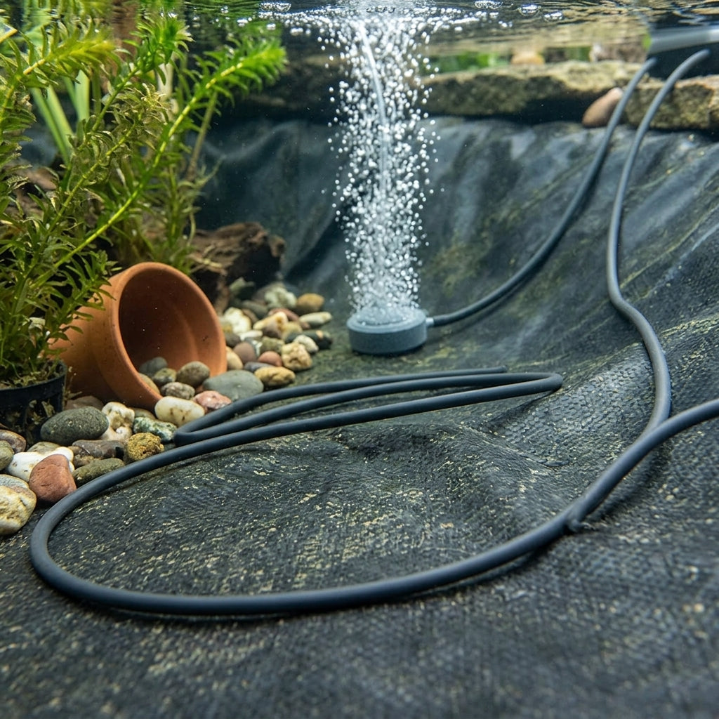 4mm Sinking Air Line Black 25m Length for Ponds