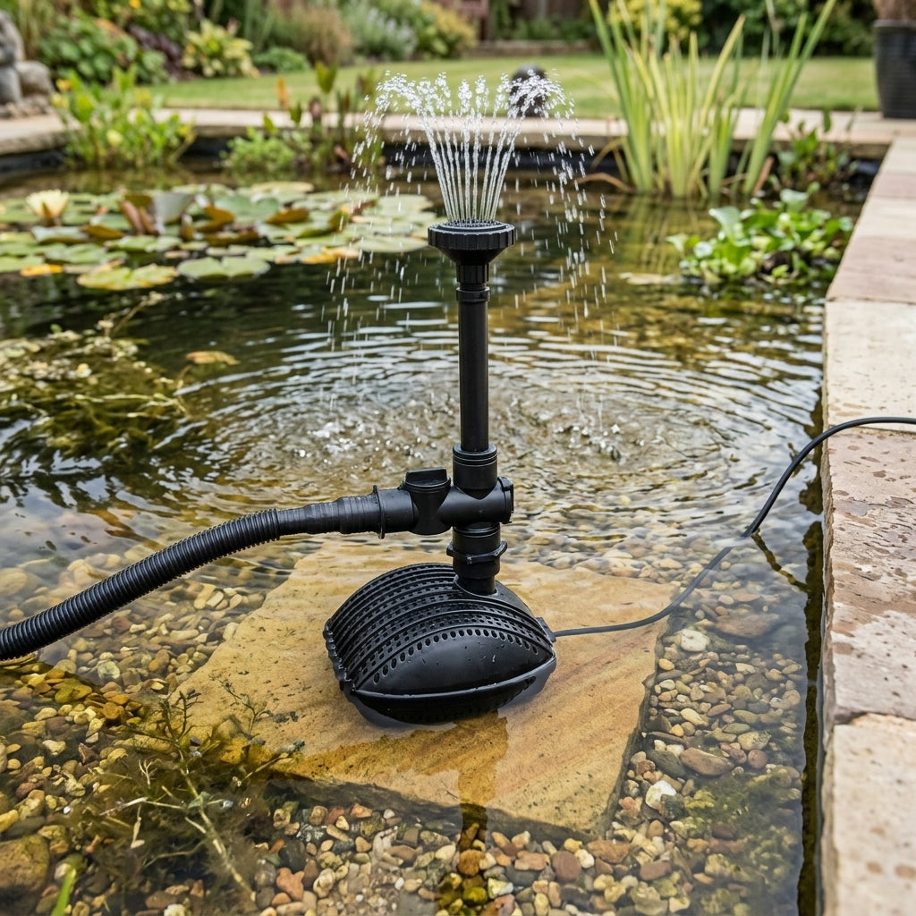 Fountain Pump 20x18x12cm with Telescopic Head and 3 Displays