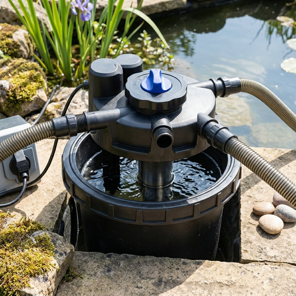 Replacement Lid with UVC for 4500 Pond Filter, Integrated Electrics