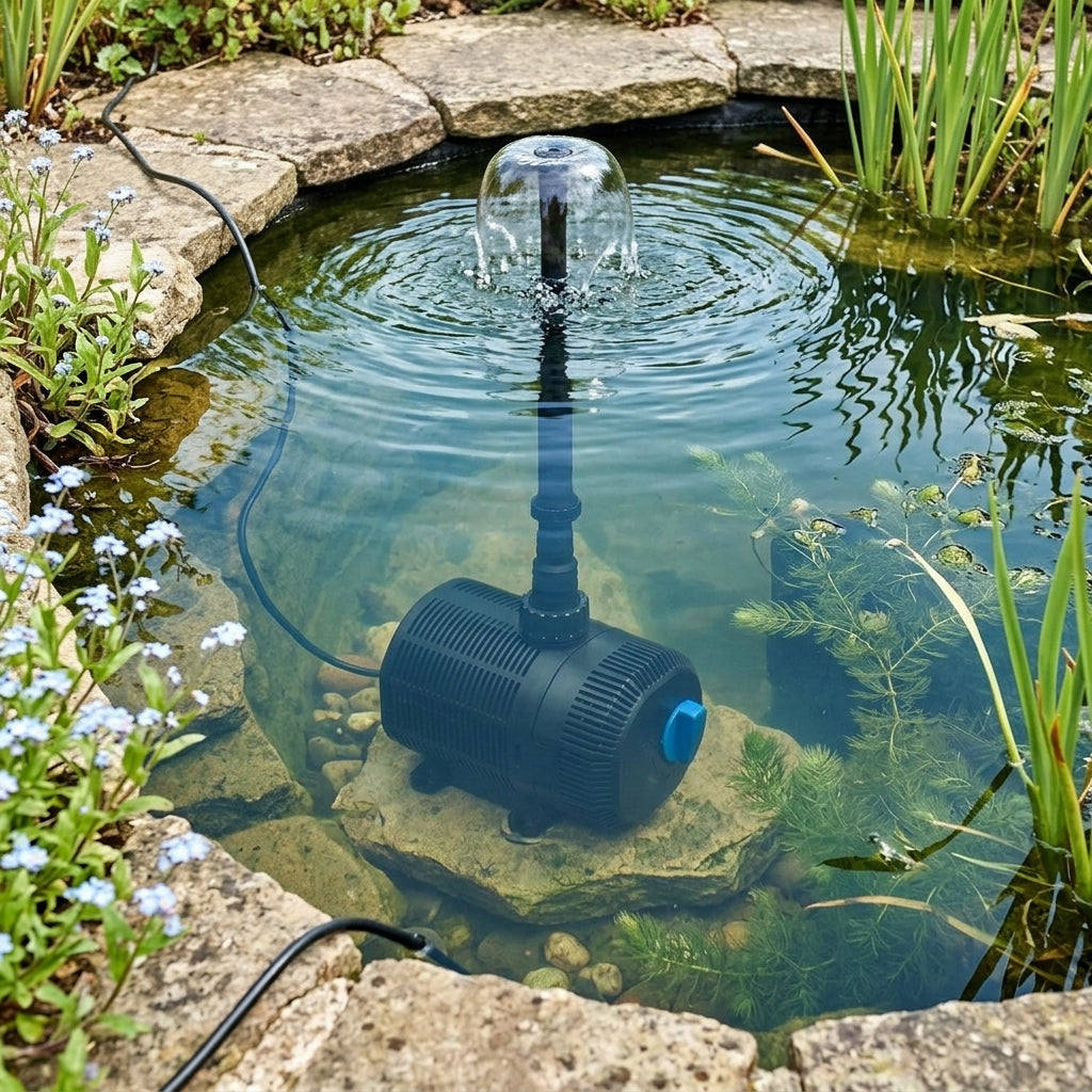 Filter Pump with Fountain Attachments, 220-240V, 60W, 10m Cable