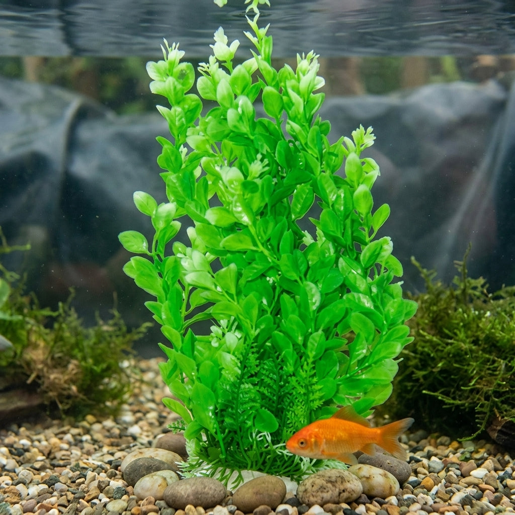 50cm Artificial Underwater Pond Plant – Version C, 15x10cm Base