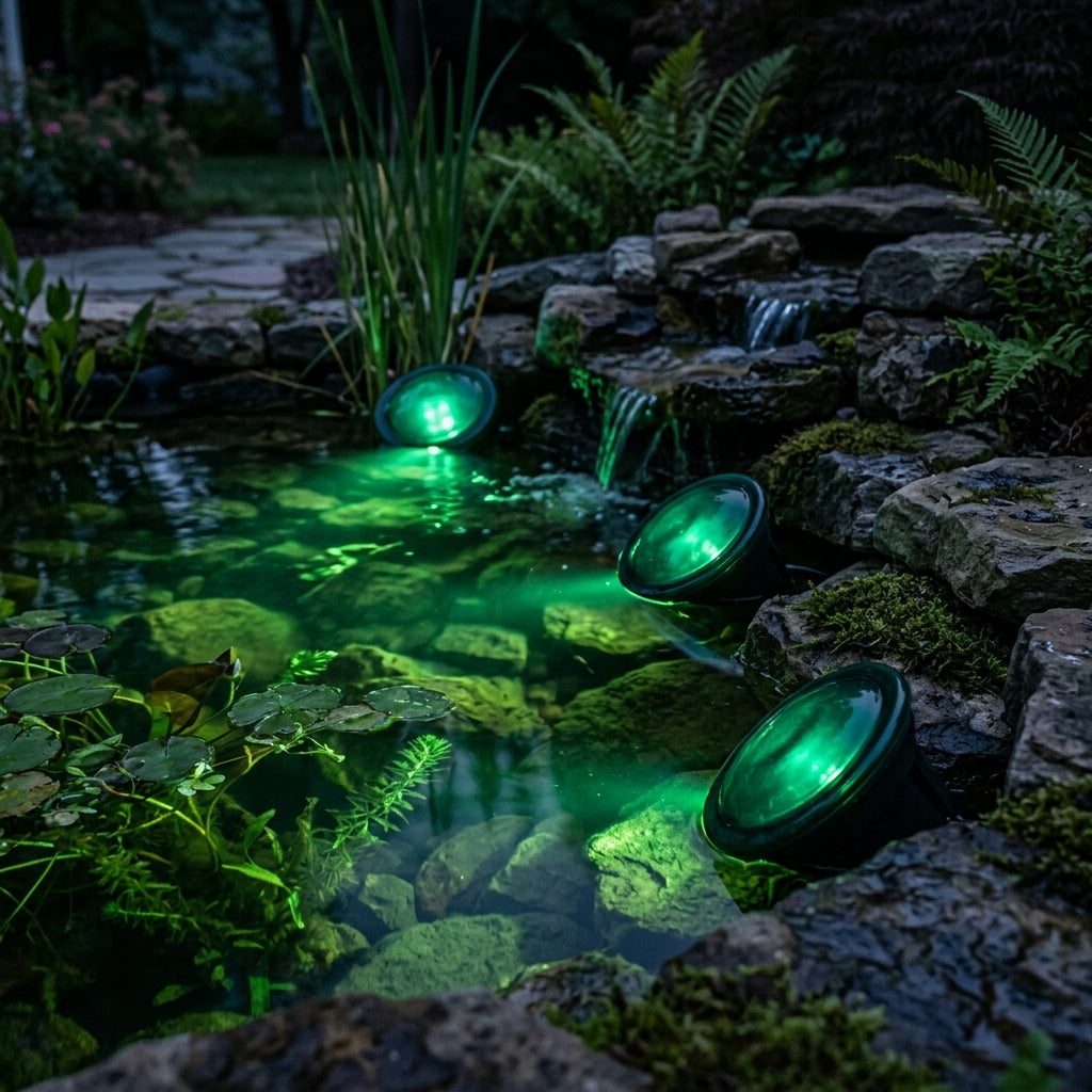 Green Replacement Lenses Set for Pond LED Lights – Pack of 3