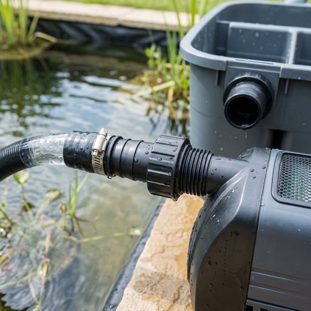 20/25/32mm Hosetail Set for Pond Pumps with Locking Nut and O-Ring