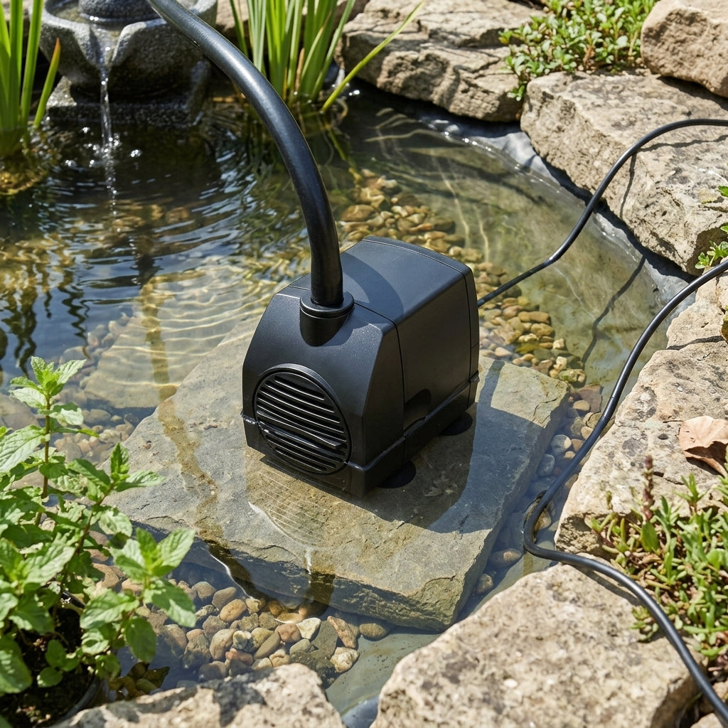 7.4 x 5.5 x 6.7cm Water Feature Pump with 10m Cable, 14W, Flow Adjuster