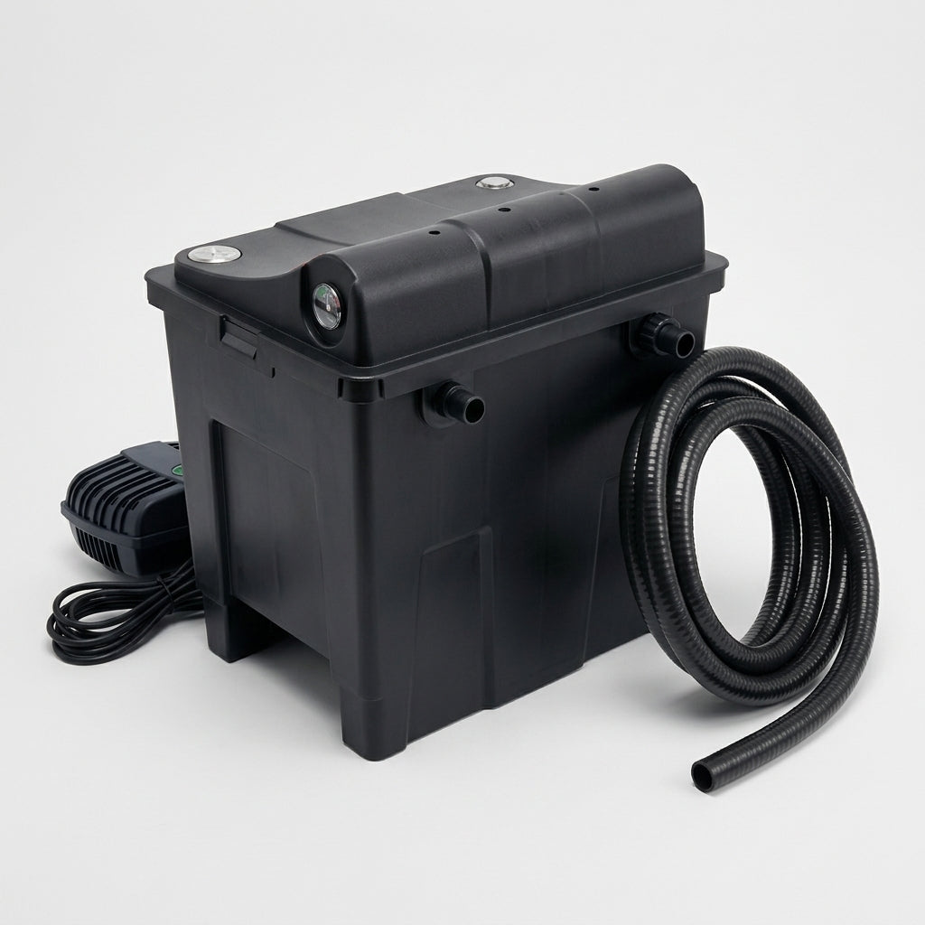 Pump and Filter Set with Gravity Filter, 9W UV, 3m Hose, 40x28x40cm Filter (view 2)