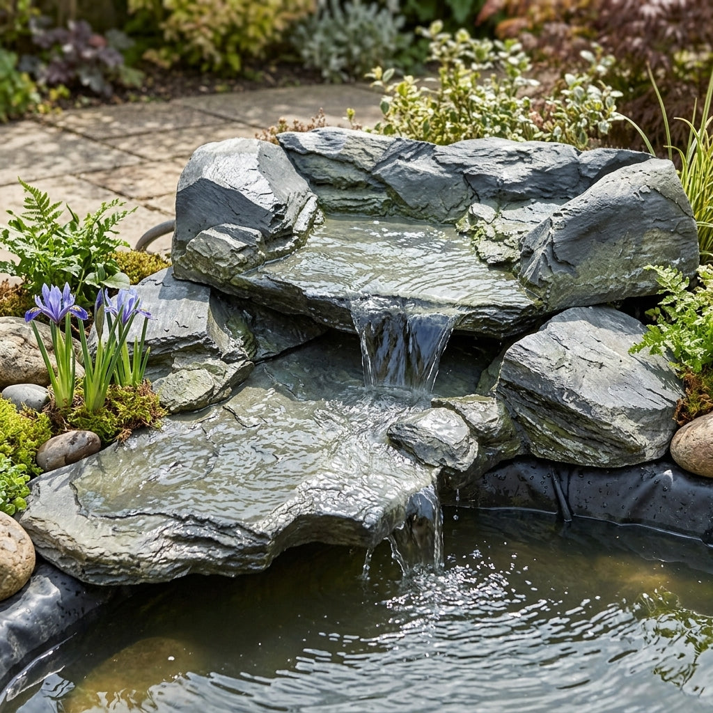 98cm & 105cm Waterfall Slate Header and Bottom Set Welsh Slate Finish