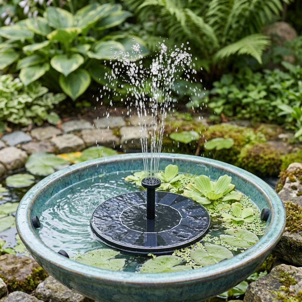 180lph Solar Floating Fountain Pump with 1.4W Panel