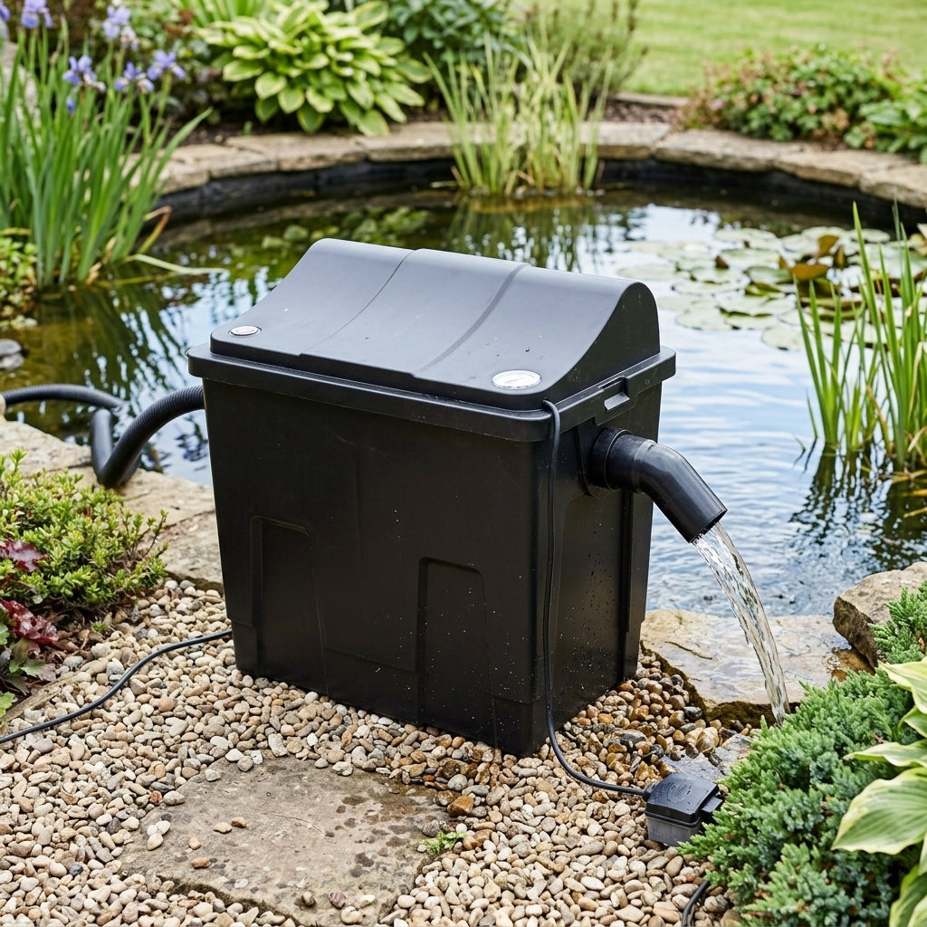40x28x40cm Gravity Pond Filter with 9W UVC, 8000L Capacity
