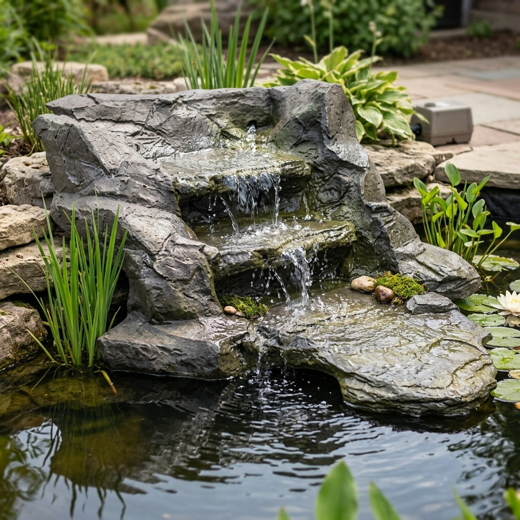 1.7m x 1m Mega Waterfall Slate One Piece with Hosetail Inlet