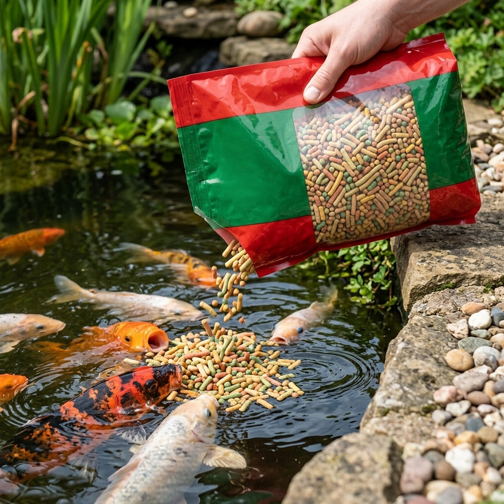 5kg Mixed Floating Pond Food Sticks and Pellets for All Fish Sizes